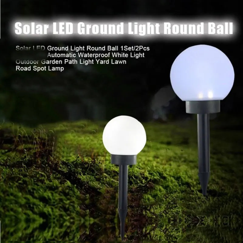 Solar Garden Ball Lights Outdoor Solar Power Outdoor Garden Path Yard Lawn Road Courtyard Ground Waterproof Lamps Decoration