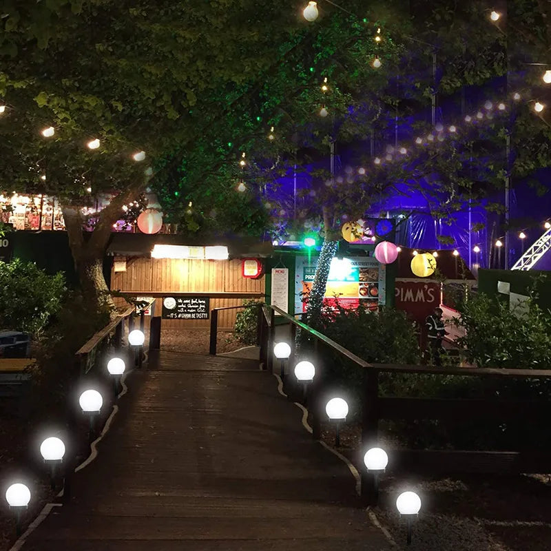 Solar Garden Ball Lights Outdoor Solar Power Outdoor Garden Path Yard Lawn Road Courtyard Ground Waterproof Lamps Decoration