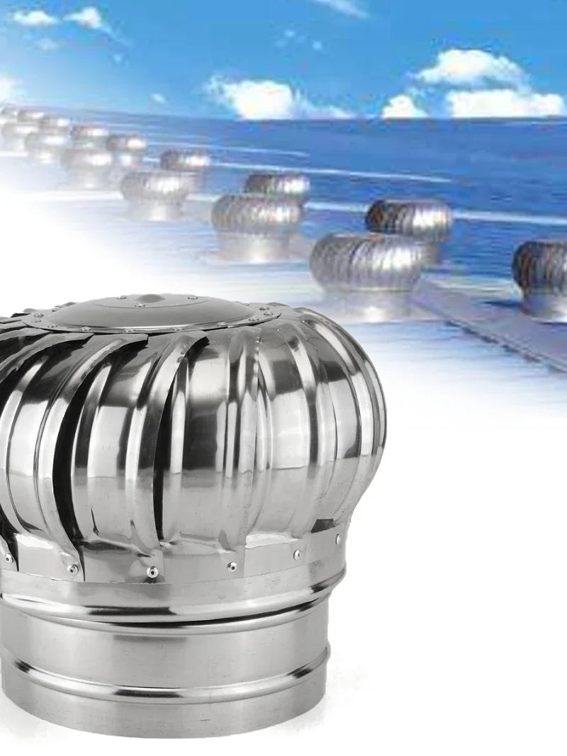 110mm Stainless Steel Roof Ventilator Wind Turbines Air Vent Attic Ventilator Pipefit Roof Ventilating Fan