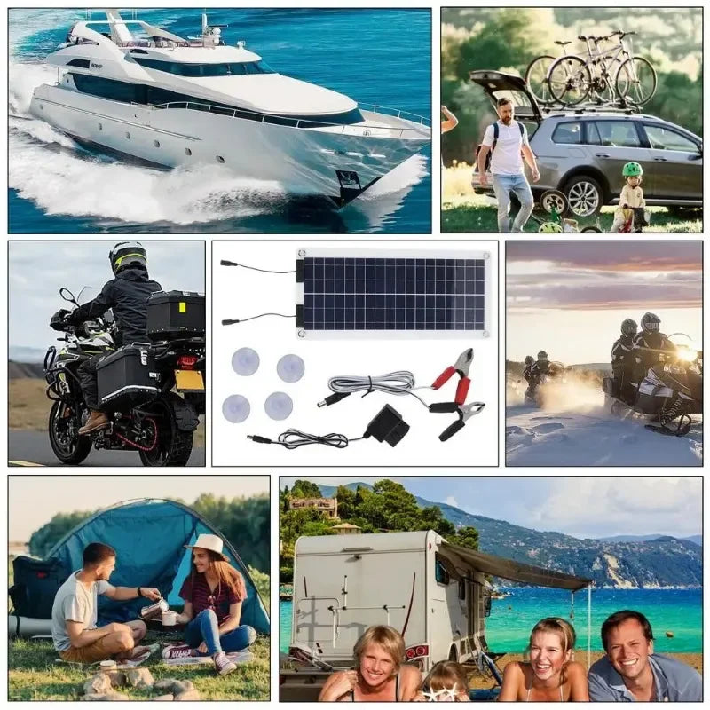 100W Waterproof Solar Trickle Charger for 12V/24V Batteries