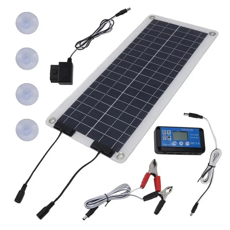 100W Waterproof Solar Trickle Charger for 12V/24V Batteries
