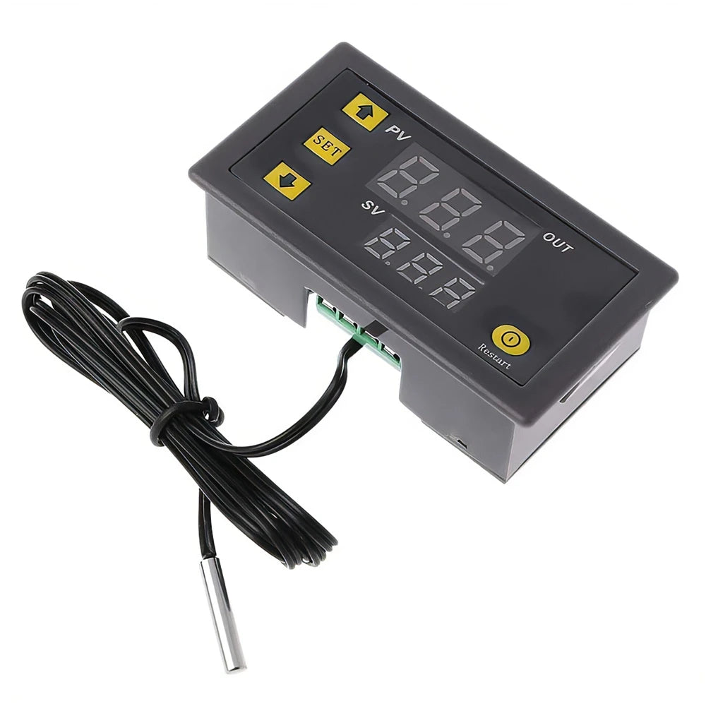 W3230 Digital Temperature Controller - Multi-Function Thermostat with LED Display (12V/24V DC, 110V-220V AC)