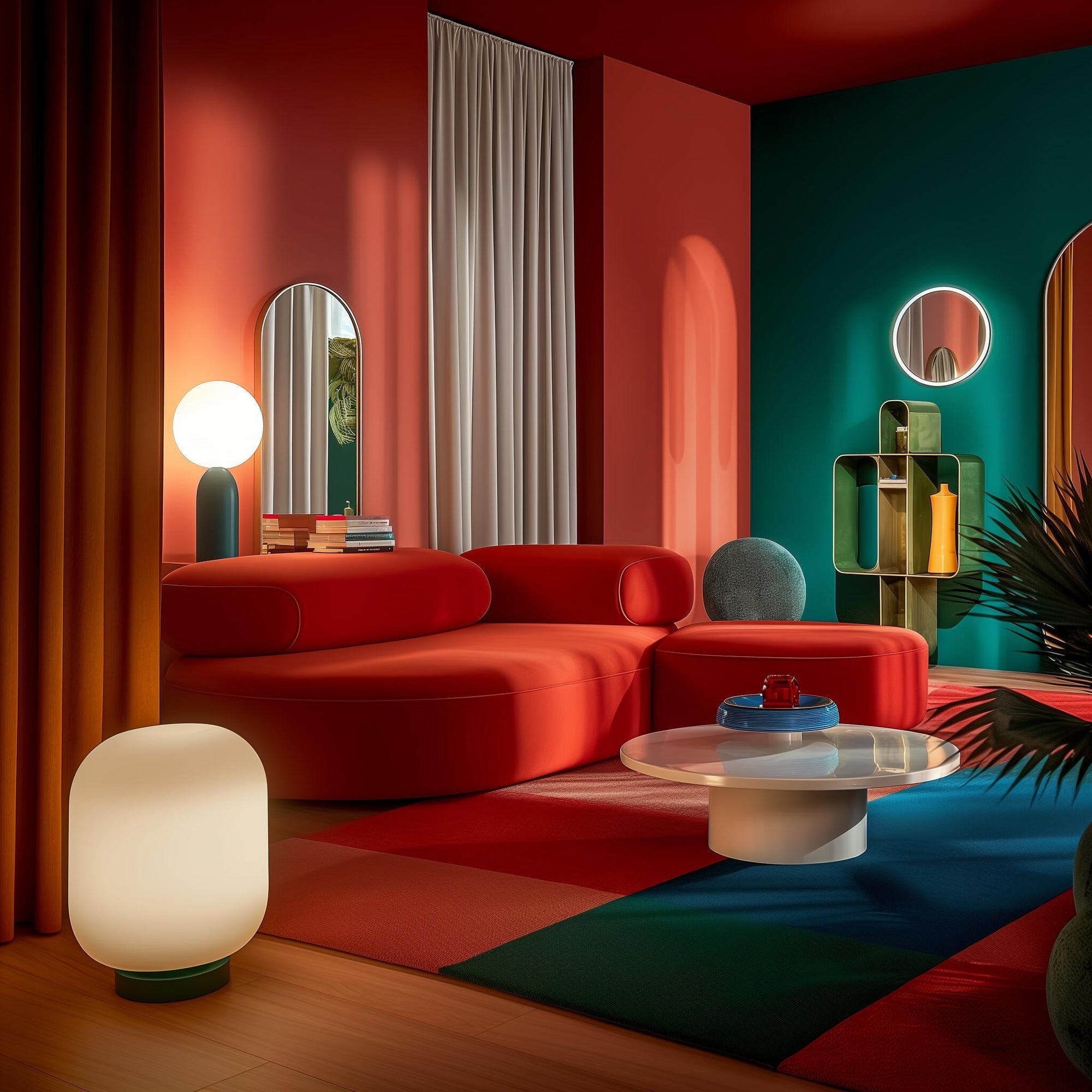 Colorful home decor living room