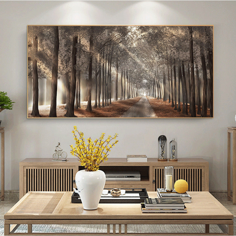 Scandinavian Forest Landscape Canvas Print – Unframed