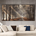 Nature Sunshine Scandinavian Canvas Painting - 1pc Trees Poster Landscape Forest Wall Art Pictures For Home Decor, No Frame