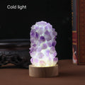 1pc Natural Amethyst Crystal Wishing Lamp with USB Interface and Dimmer Switch - Perfect for Home Decor and Meditation