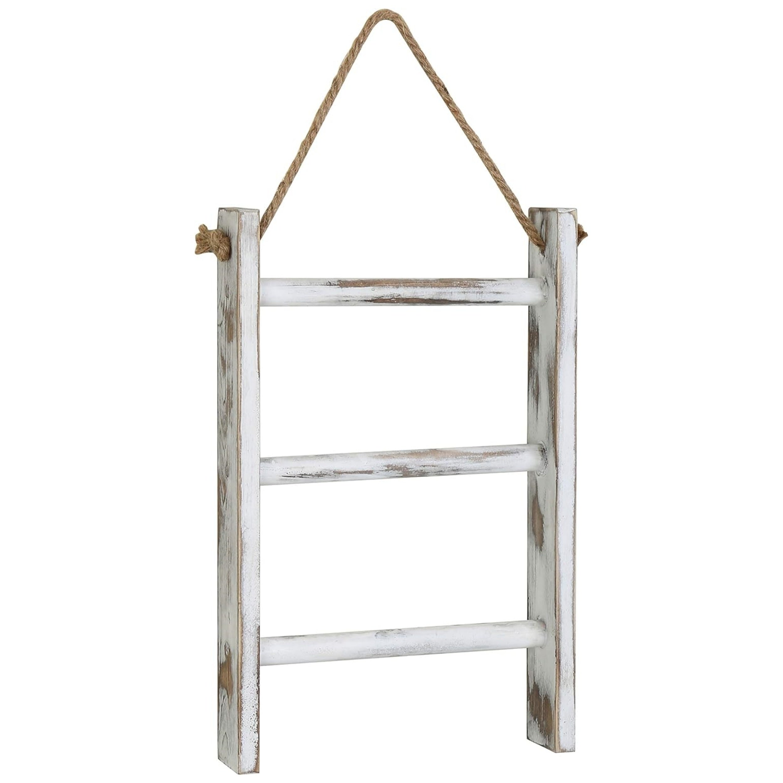 1pc Rustic Wooden Storage Rack, 3-Tier Wall-Mounted Rope Hanging Rack, Farmhouse Decor for Bathroom Towels, Scarves, Kitchen, Bedroom, Office, Home Decor, No Power Required, Desk & Drawer Organizer for Home Storage