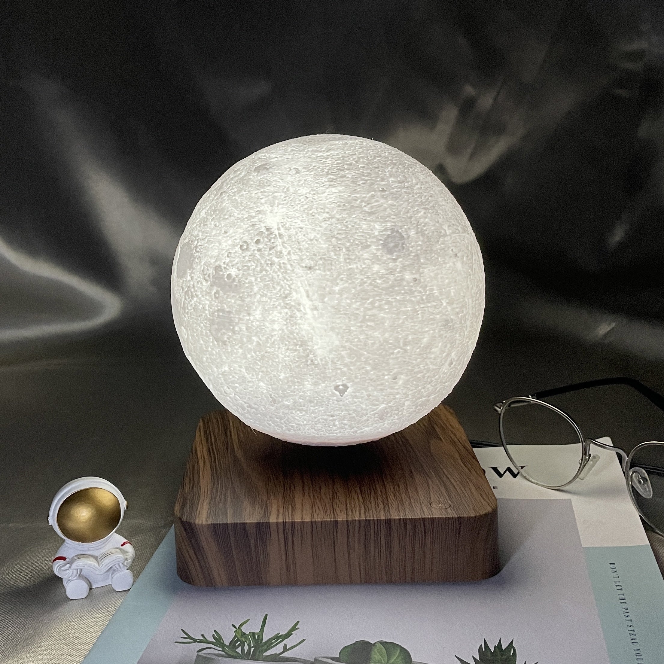 Lunar Miracle - Magnetic Levitating Moon Lamp with 3D Printed Craters - Mesmerizing Night Light for Bedroom, Office & Home Decor - 3 Color Modes, Creates a Futuristic Ambiance