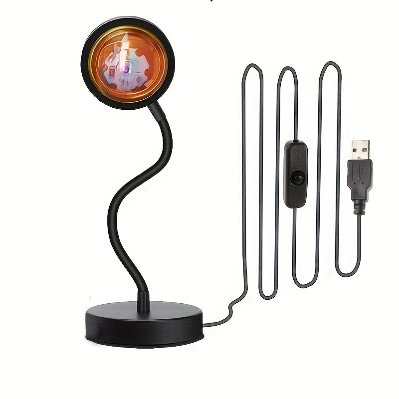 Sunset LED Night Light Projector - 1pc Atmosphere Lamp for Bedroom, Ambiance Lamp for Room Office Home Decor