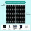 Freestanding Modular Pegboard Organizer Set, Painted Rectangle Shape, Includes 30 Hooks, 3 Deep & 3 Shallow Trays, Splicable Design - No-Drill Wall Mount Home Storage Solution