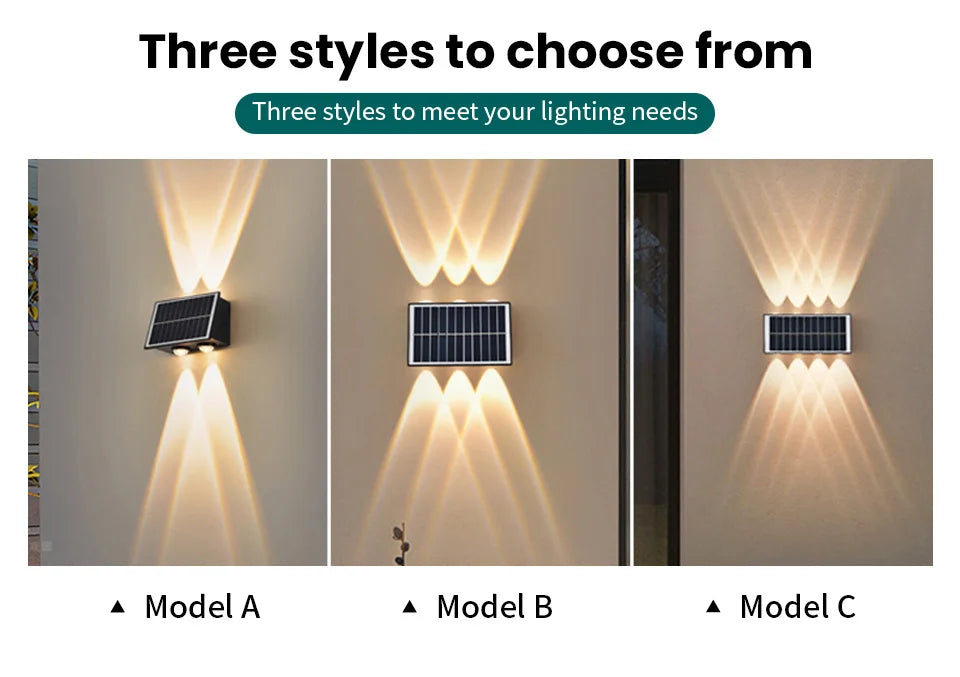 Waterproof Solar Up-and-Down Wall Light