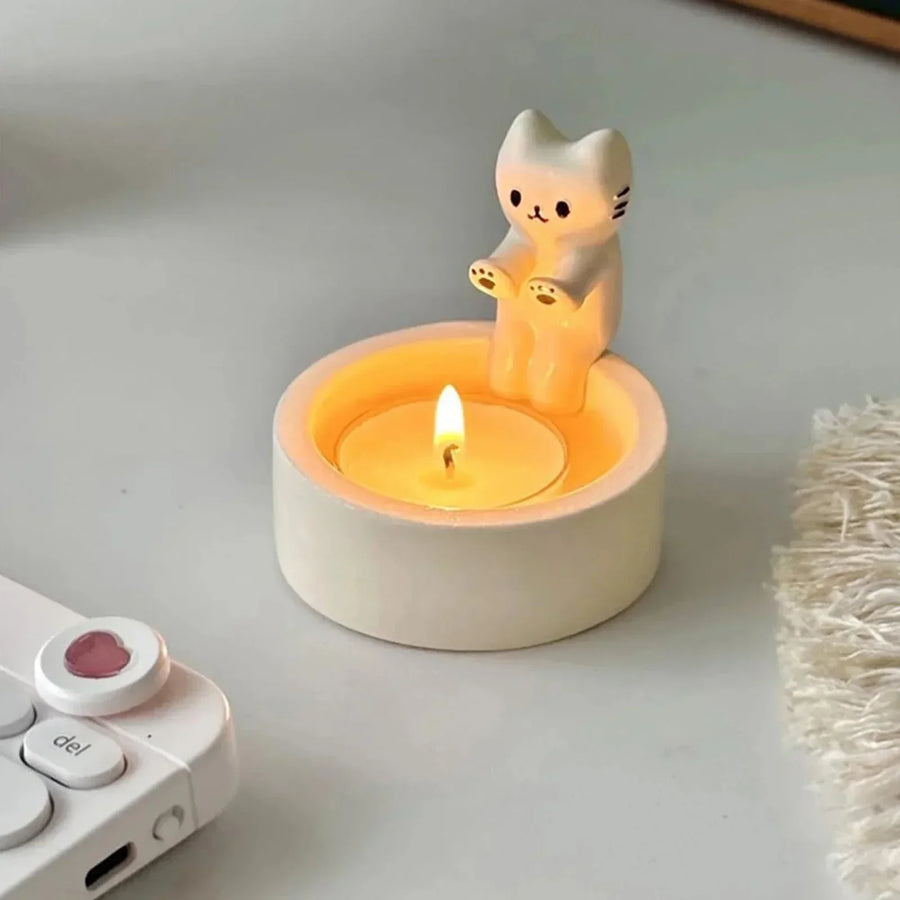 Cat-Shaped Aromatherapy Candle Holder