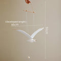 Flying Seagull LivingRoom Balcony Bay Window Air Hanging Pendant Children's Aesthetic Room Decor Creativity Wooden Bird Pendant