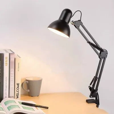 Adjustable Black Metal Table Lamp – E26/E27 Socket, US Plug