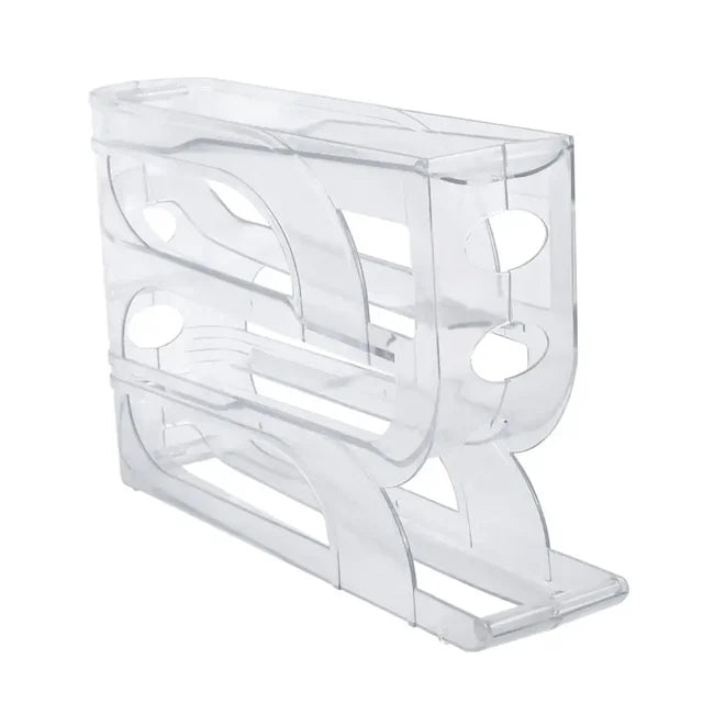 Large Capacity Automatic Egg Roller Household Four Tier Refrigerator Egg Storage Box Space Saving Kitchen Dedicated