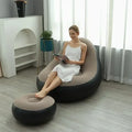 Lazy Couch Sofas Inflatable Foldable Recliner Outdoor Sofa Bed with Stirrups Comfortable Combination Flocked Velvet Sofa Chair