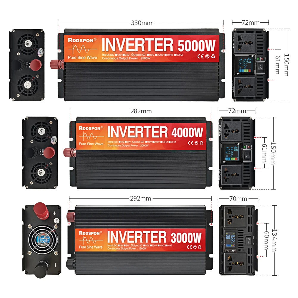 Pure Sine Wave Inverter – 3000W/4000W/5000W Options