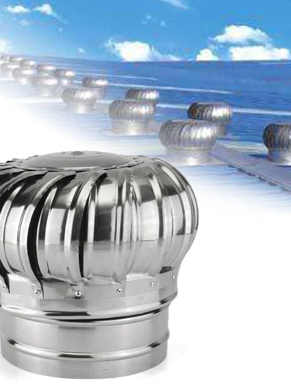 110mm Stainless Steel Roof Ventilator Wind Turbines Air Vent Attic Ventilator Pipefit Roof Ventilating Fan