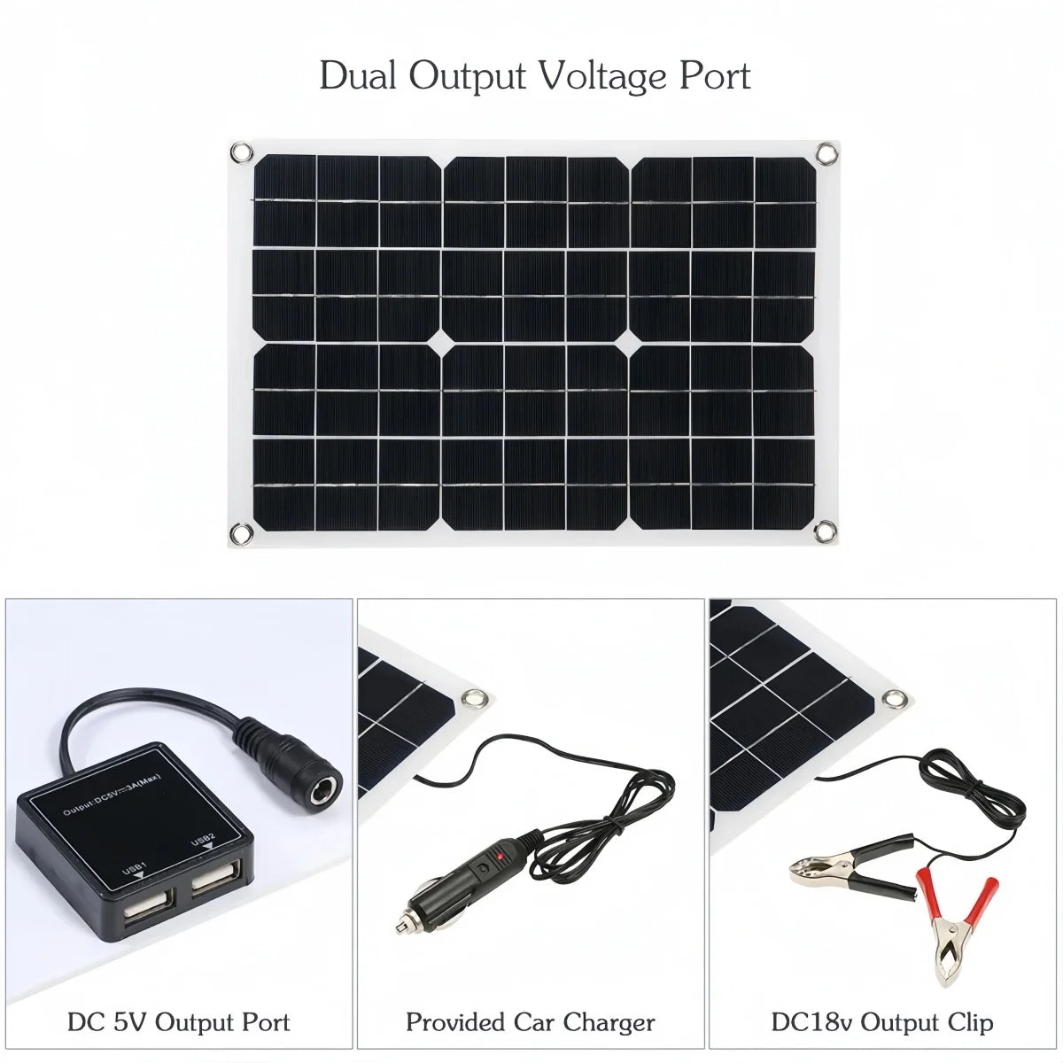600W Solar Panel Kit with 4000W Peak Inverter and Controller