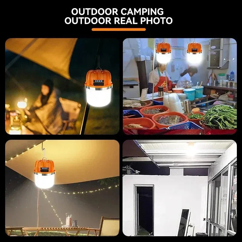 500W Rechargeable LED Camping Light – 3000mAh, 3 Modes