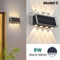 Solar Wall Lamp Outdoor Waterproof Solar Powered Light UP and Down Illuminate Home Garden Yard Decoration Outside Sunlights