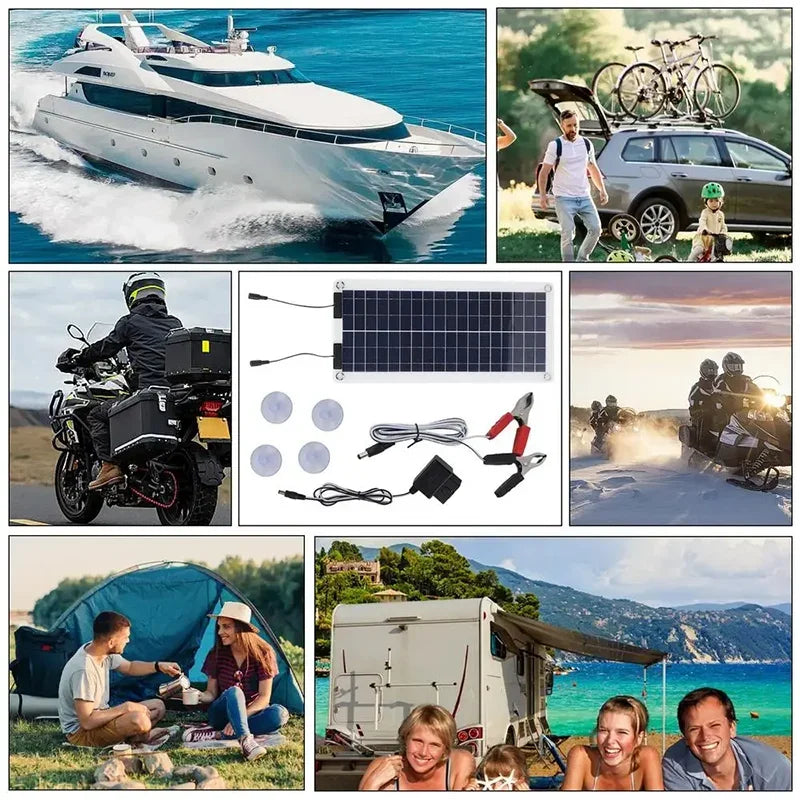 100W Waterproof Solar Trickle Charger for 12V/24V Batteries