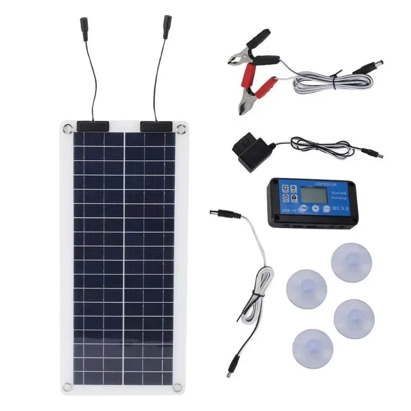 100W Waterproof Solar Trickle Charger for 12V/24V Batteries