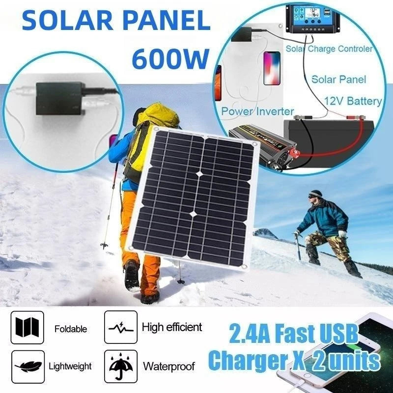 600W Solar Panel Kit with 4000W Peak Inverter and Controller
