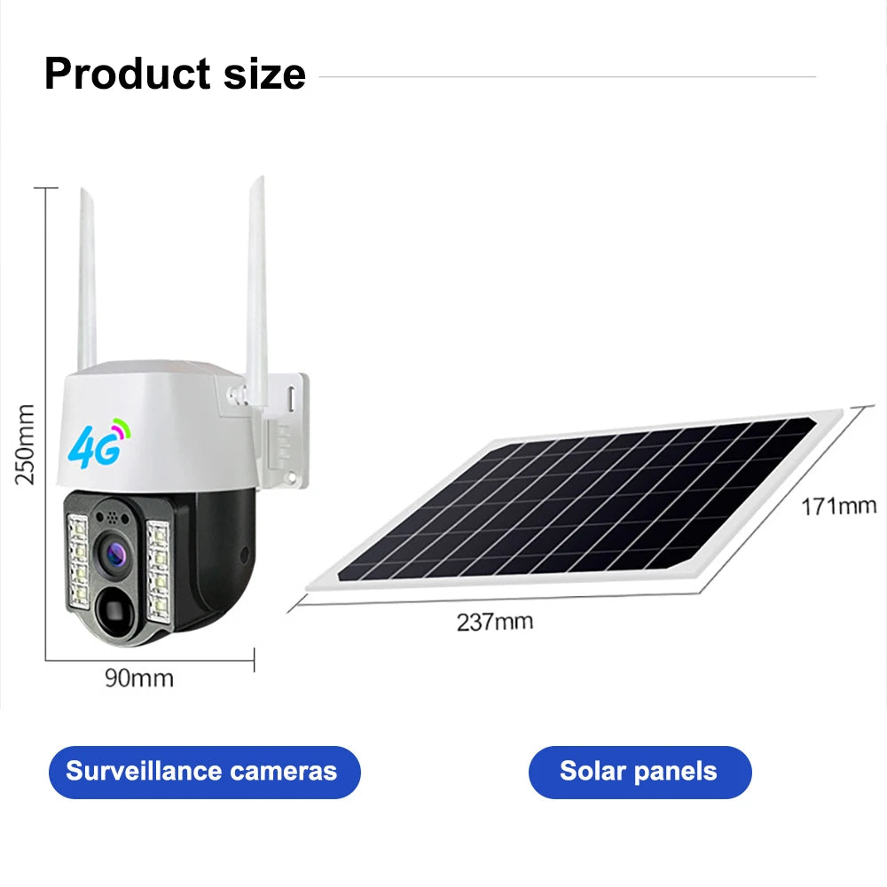V380 Pro Solar Security Camera – 4G/Wi-Fi, 2MP and Two-Way Audio