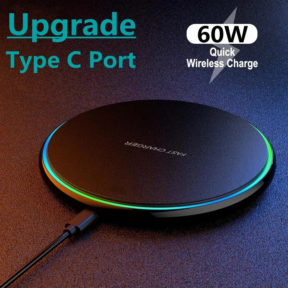 Wireless Charging Pad – Up to 60W, Multi-Output Compatible