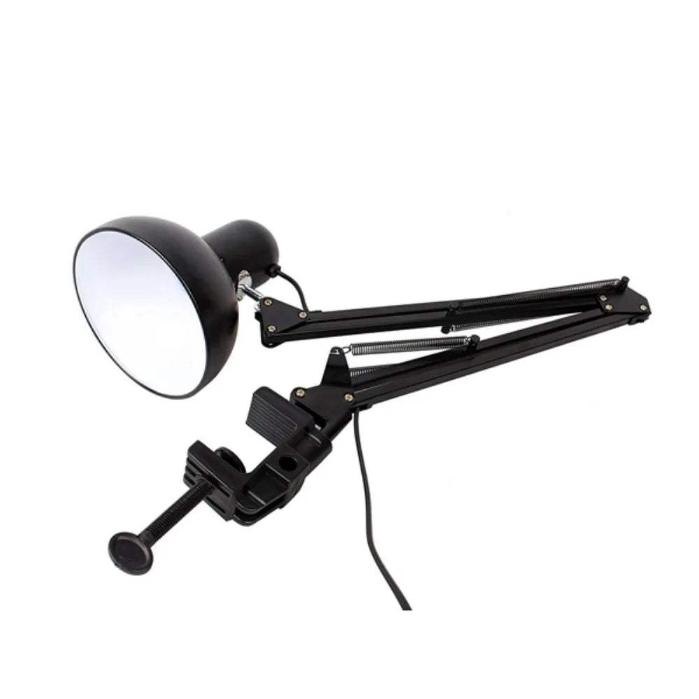 Adjustable Swing-Arm Desk Lamp – E26/E27 Socket, Bulb Not Included